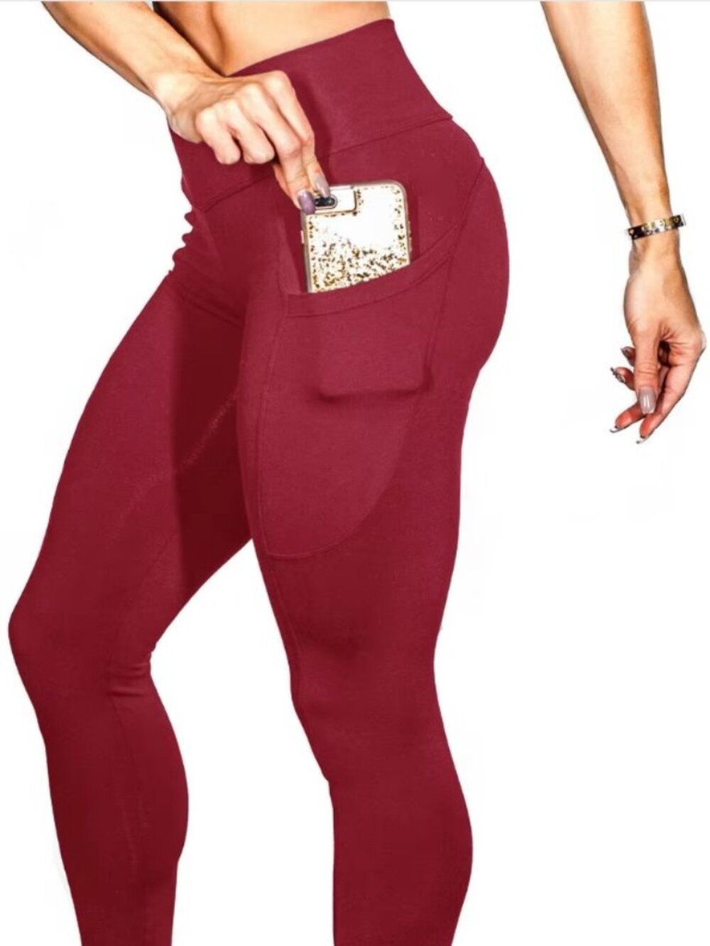 Red- Women's Summer Skinny Yoga Pants